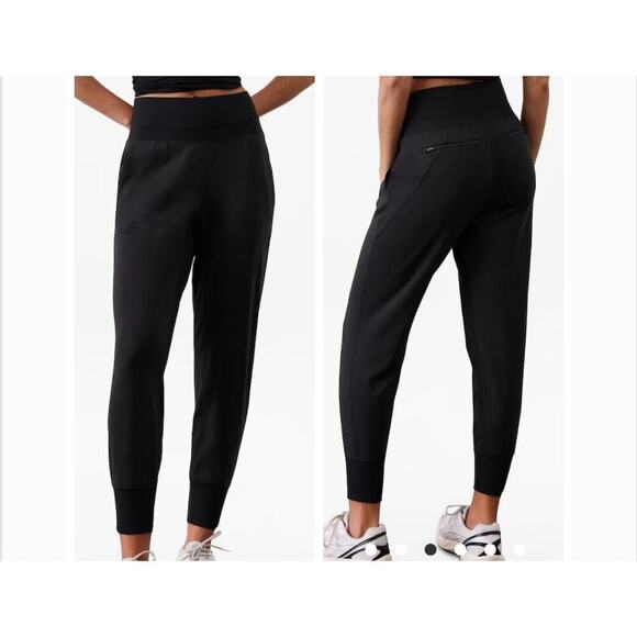 Athleta Women's Venice High Rise Jogger Women’s Size Small in Black EUC - Picture 1 of 14